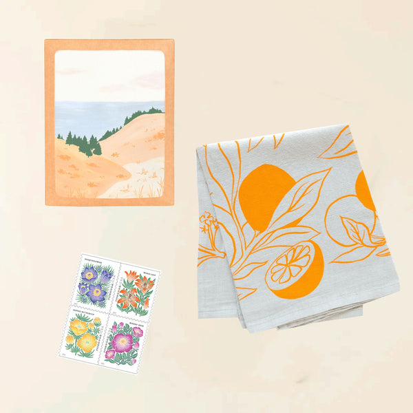 Appreciation Gift Box Gift Box Elana Gabrielle Gift Box with Clementine Linen Tea Towel 