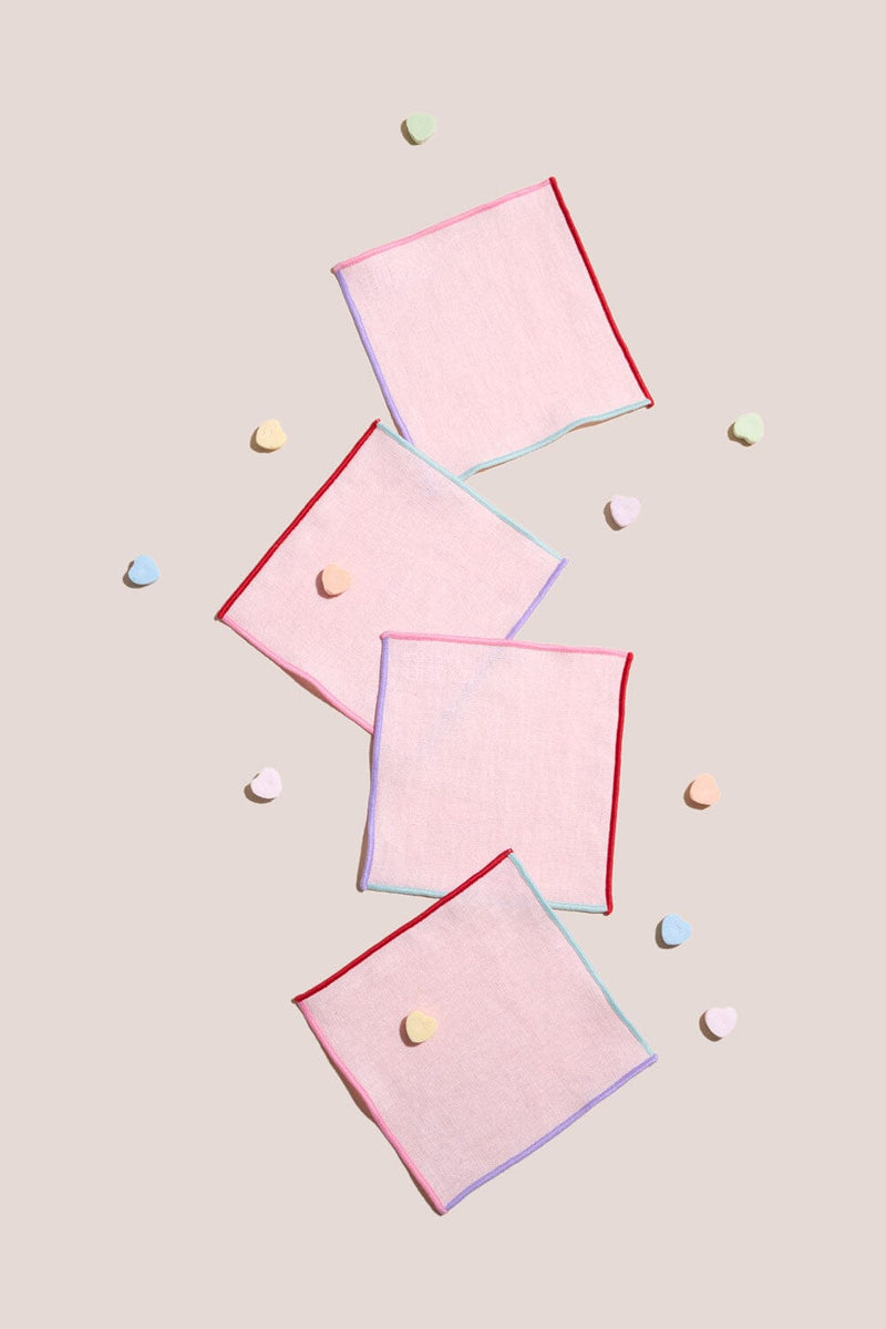 ATELIER SAUCIER Candy Crush Linen Cocktail Napkins | Set of 4 COCKTAIL NAPKINS ATELIER SAUCIER 