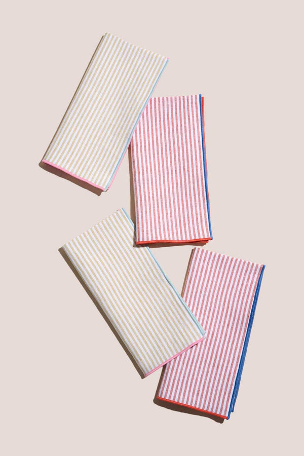 ATELIER SAUCIER Carnival Stripe Napkins | Set of 4 NAPKINS ATELIER SAUCIER 