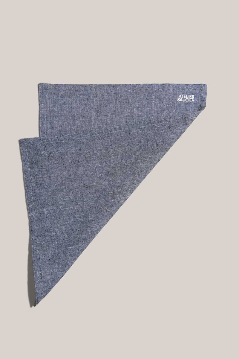 ATELIER SAUCIER Charcoal Chambray Placemat PLACEMATS ATELIER SAUCIER 