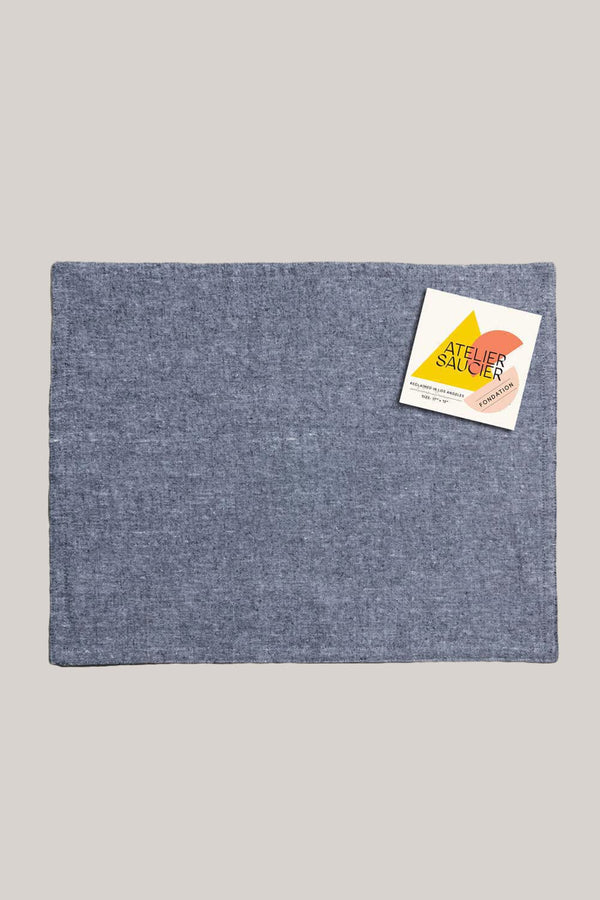 ATELIER SAUCIER Charcoal Chambray Placemat PLACEMATS ATELIER SAUCIER 