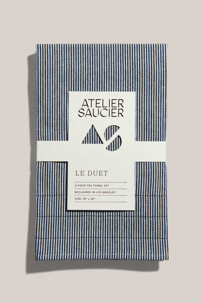 ATELIER SAUCIER Hickory Stripe Tea Towels | Set of 2 TEA TOWELS ATELIER SAUCIER 