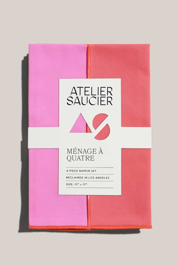 ATELIER SAUCIER Lollipop Twill Napkins | Set of 4 NAPKINS ATELIER SAUCIER 