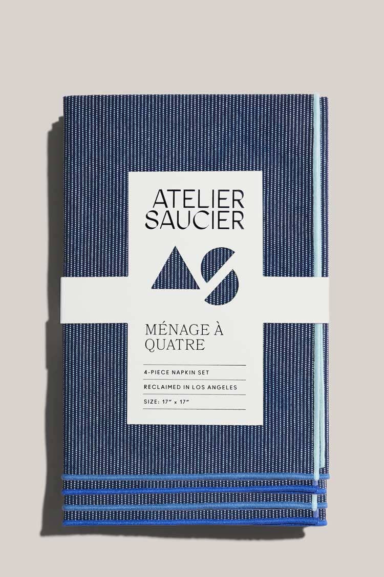 ATELIER SAUCIER Ocean Mist Napkins | Set of 4 NAPKINS ATELIER SAUCIER 