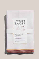 ATELIER SAUCIER Rainbow Burlap Napkins | Set of 4 NAPKINS ATELIER SAUCIER 