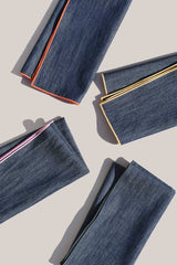 ATELIER SAUCIER Rainbow Denim Napkins | Set of 4 NAPKINS ATELIER SAUCIER 