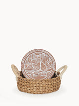 Bread Warmer + Basket - Lovebirds Round Serveware Korissa 