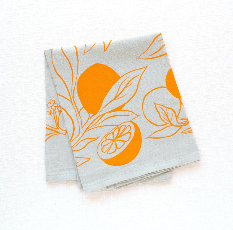 Elana Gabrielle Clementine Linen Tea Towel Tea Towels Elana Gabrielle 