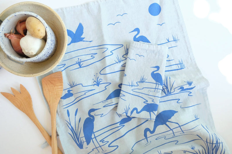 Elana Gabrielle Estuary Linen Napkins - Set of 2 Napkins Elana Gabrielle 