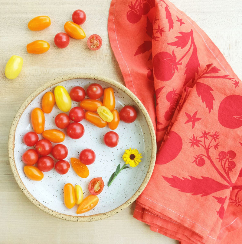 Elana Gabrielle Tomato Linen Napkins - Set of 2 Napkins Elana Gabrielle 