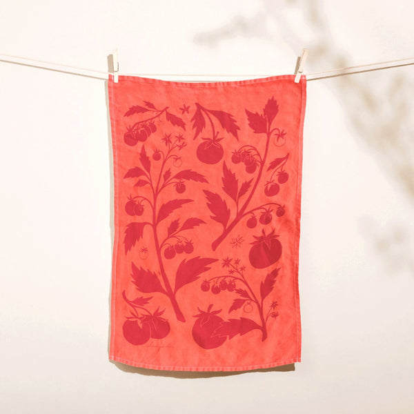 Elana Gabrielle Tomato Linen Tea Towel Tea Towels Elana Gabrielle 