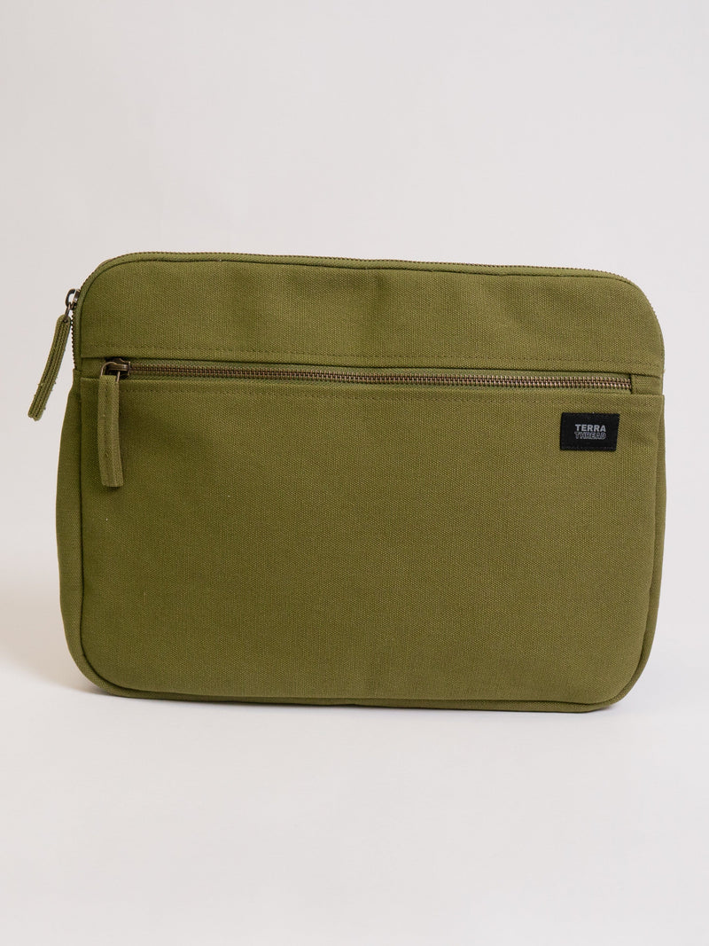 Erdig Laptop Sleeve Pouches Terra Thread 13" Olive Green 