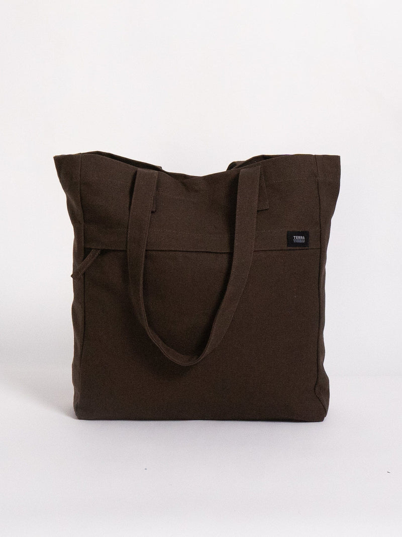 Executive Work Tote Bag Tote Bags Terra Thread Chestnut Brown 