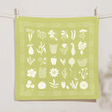 Forage Cotton Bandana Bandanas Elana Gabrielle White on Celery 