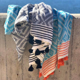 Hilana: Upcycled Cotton Merida Gray Turkish Towel / Blanket TOWEL Hilana: Upcycled Cotton 