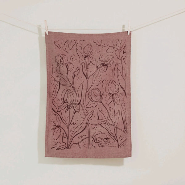 Iris Linen Tea Towel Tea Towels Elana Gabrielle Fig 