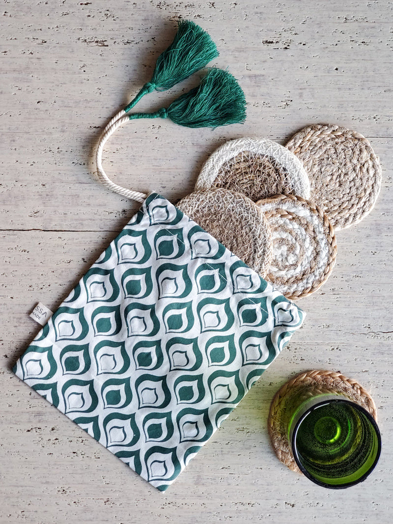 Jute and Seagrass Coaster Gift Set Coasters Korissa 