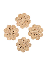 Jute Flower Coaster Set Coasters Korissa 