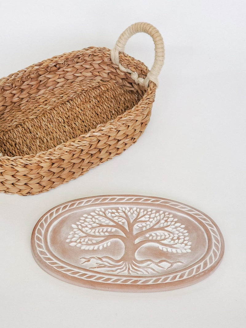 Korissa Bread Warmer & Basket - Tree of Life Oval KITCHEN Korissa 