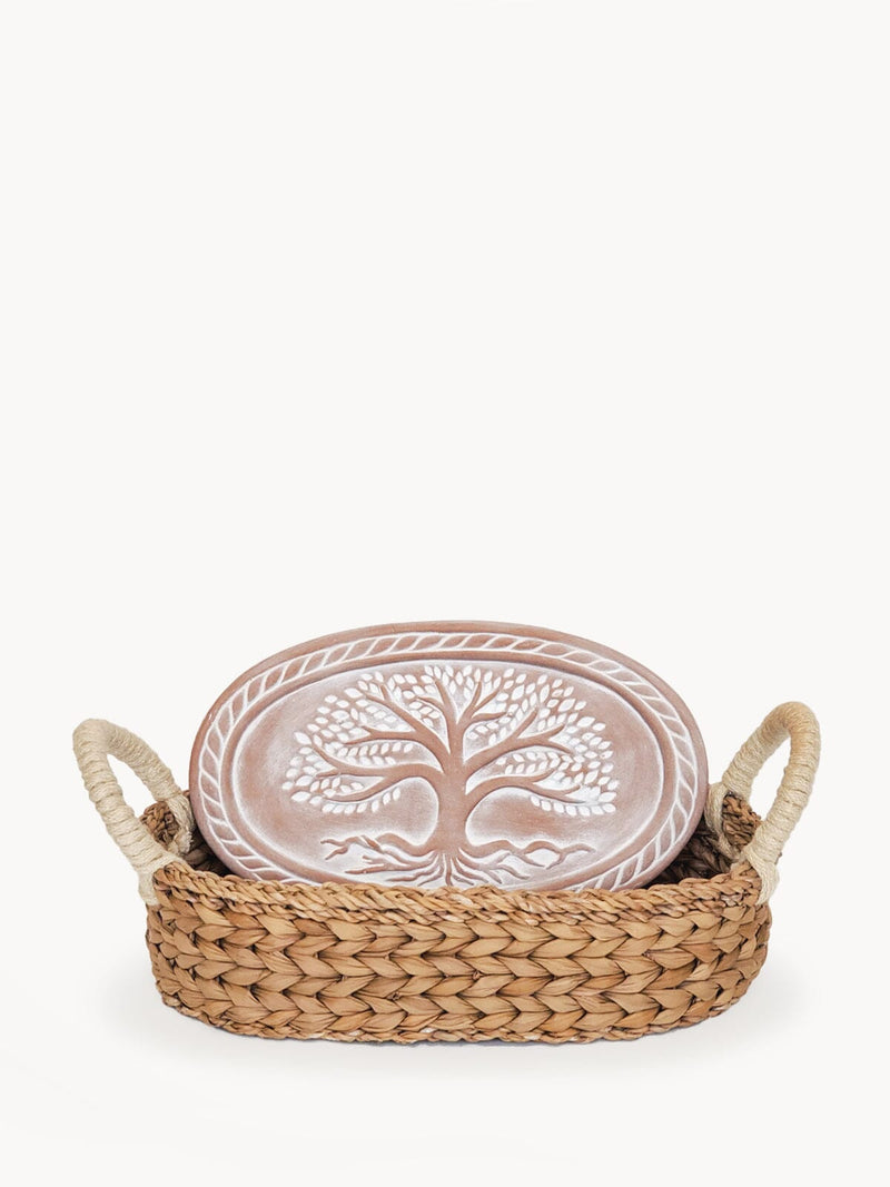 Korissa Bread Warmer & Basket - Tree of Life Oval KITCHEN Korissa 