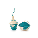 Miniature Basket Ornament - Emerald Green Christmas Azizi Life 