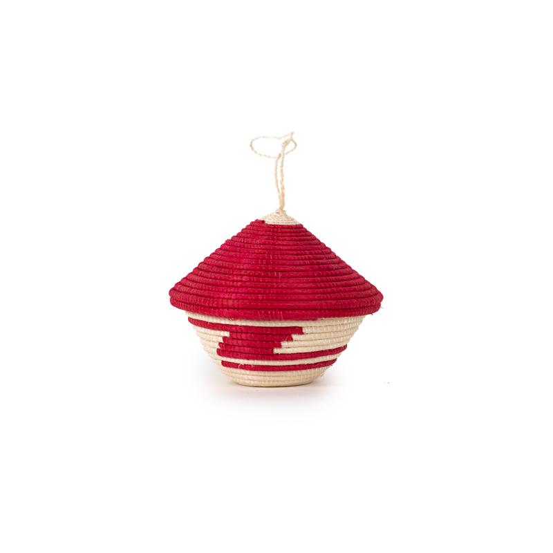 Miniature Basket Ornament - Red Christmas Azizi Life 