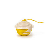 Miniature Basket Ornament - Yellow Christmas Azizi Life 