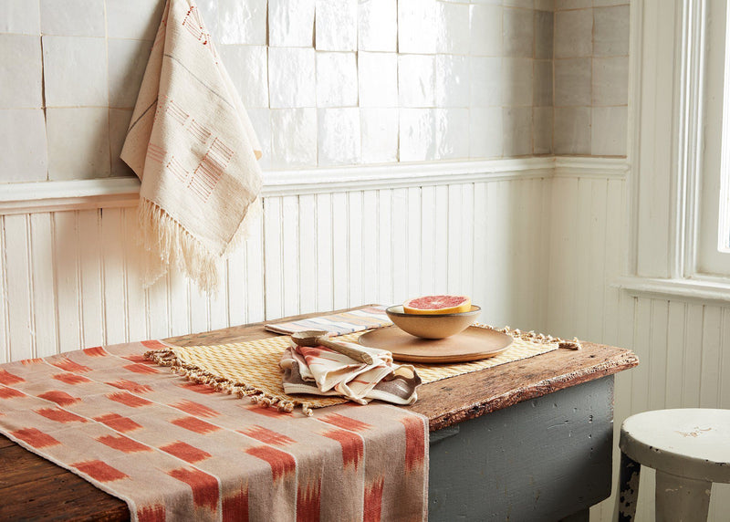 Minna Blocks Towel Rust Kitchen Textiles Minna