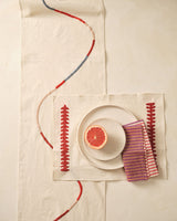 Minna Hudson Stripe Napkin - Berry Kitchen Textiles Minna 