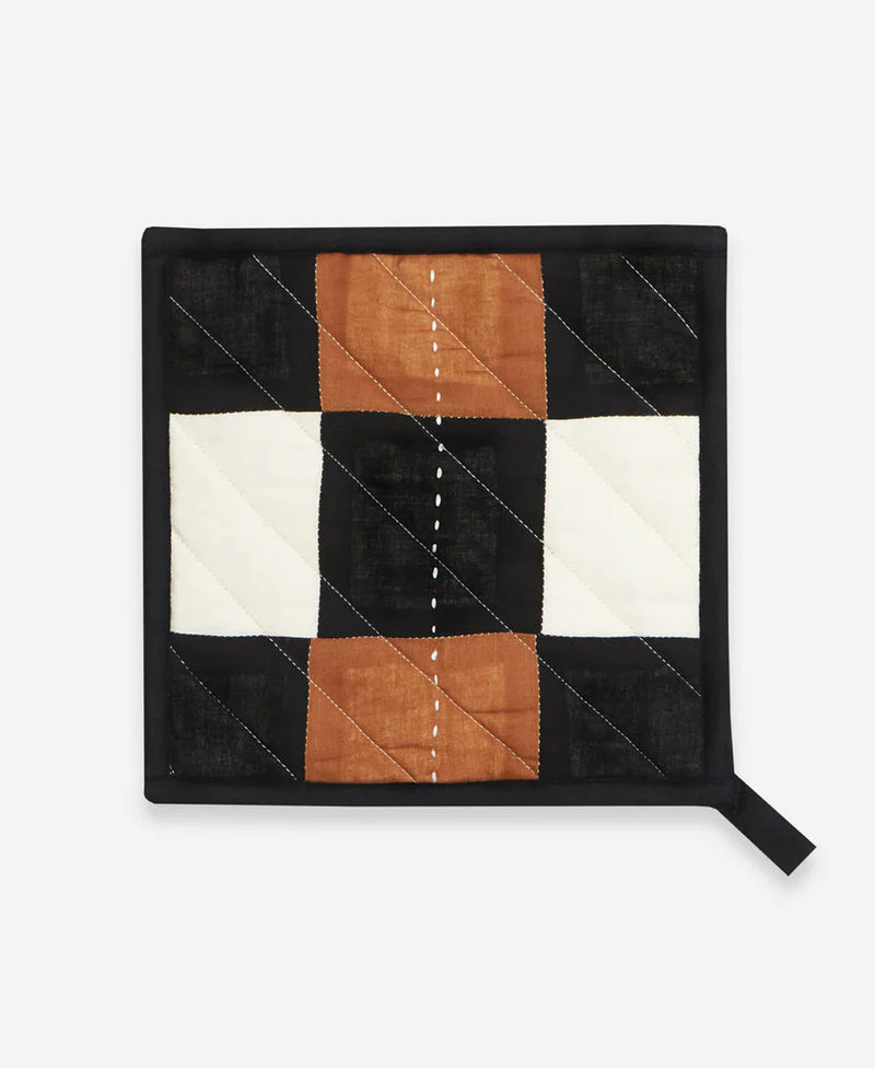 Patchwork Pot Holder Aprons Anchal Camel 