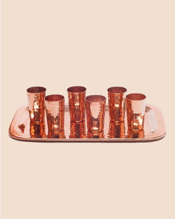 Recycled Copper Shot Cup Flight Set Barware Sertodo Copper 