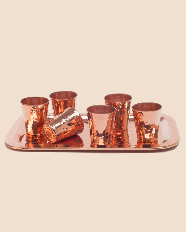 Recycled Copper Shot Cup Flight Set Barware Sertodo Copper 