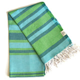 Samara Turkish Towel Bath Towels Hilana: Upcycled Cotton Green 