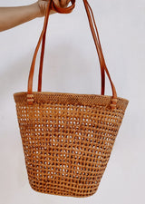 Village Thrive Buka Rattan Shoulder Bag Bags + Purses Village Thrive 