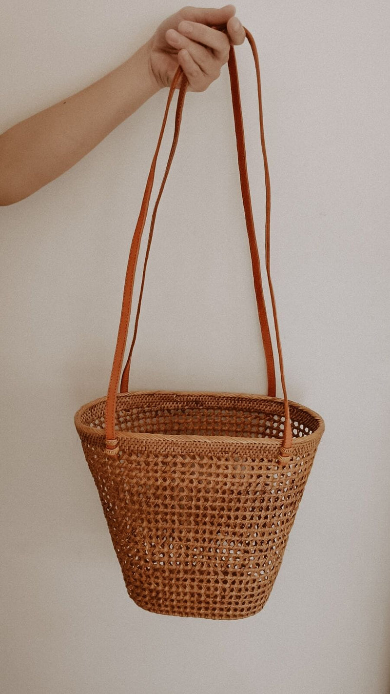 Village Thrive Buka Rattan Shoulder Bag Bags + Purses Village Thrive 