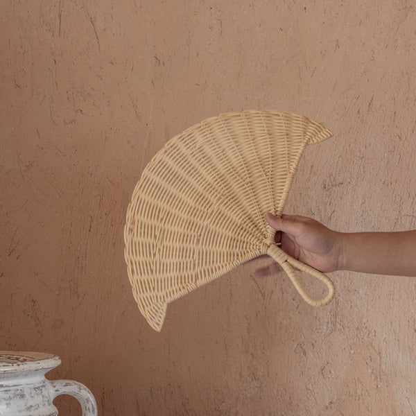 Village Thrive Rattan Woven Fan Fans Village Thrive 