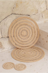 Village Thrive Woven Rattan Placemat Set Placemats Village Thrive 