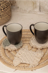 Village Thrive Woven Rattan Placemat Set Placemats Village Thrive 