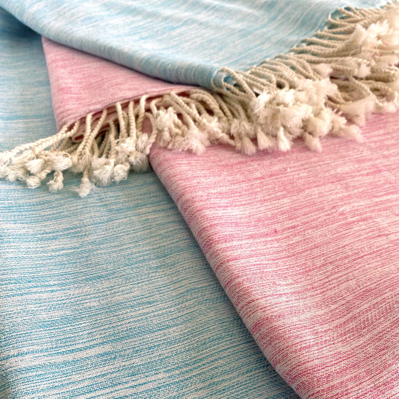 Yalova Upcycled Soft Marbled Turkish Throw Blanket Towels Hilana: Upcycled Cotton 