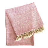 Yalova Upcycled Soft Marbled Turkish Throw Blanket Towels Hilana: Upcycled Cotton Pink 